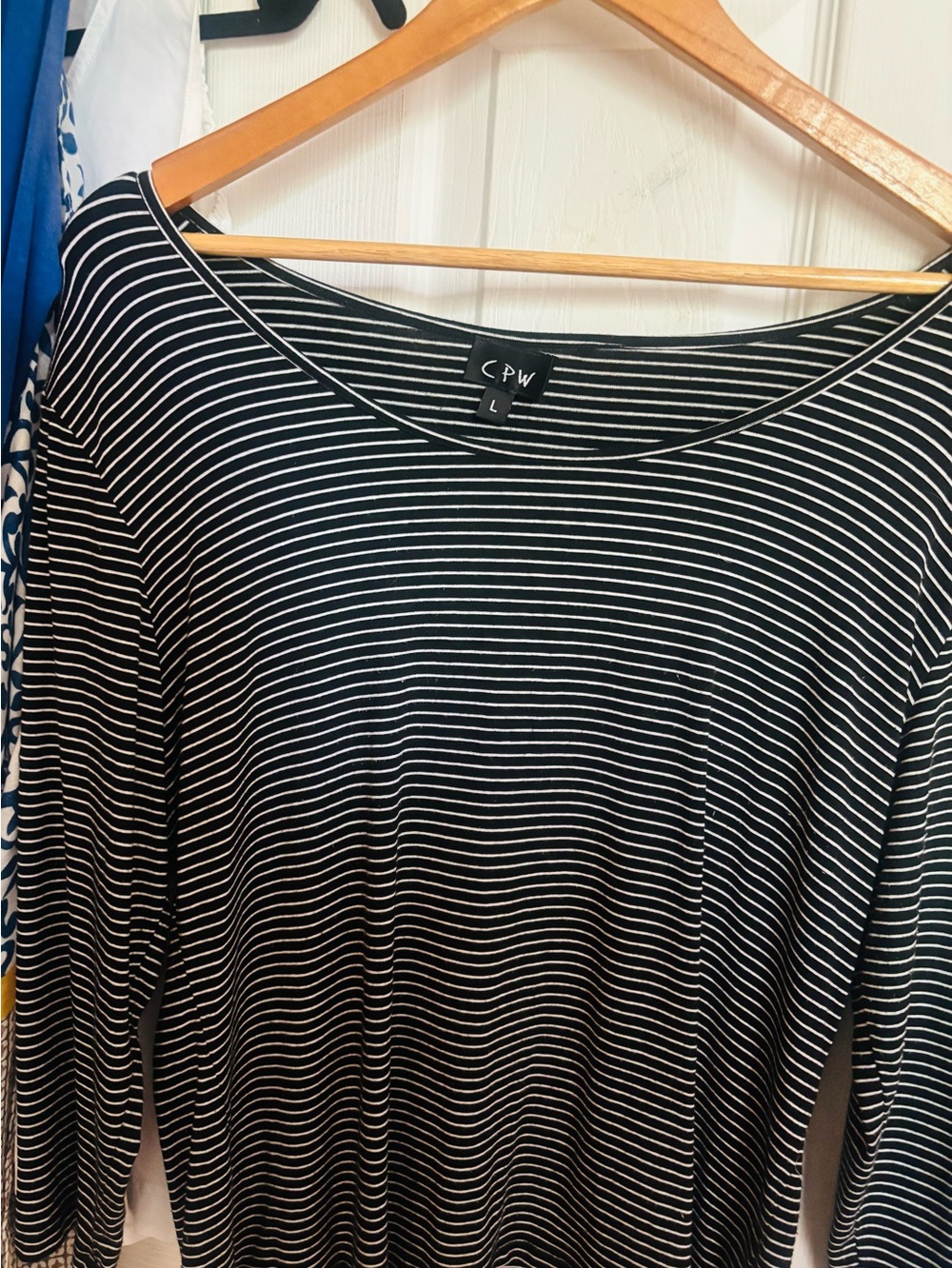 Black & White Striped Long Sleeve Tee